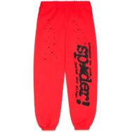 Sp5der P*NK V2 Sweatpant Red the front side