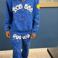 TC5 Sp5der Hoodie – Blue - Image 2