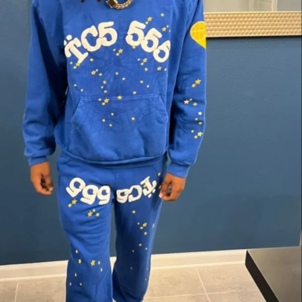 TC5 Sp5der Hoodie – Blue - Image 2