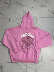 Sp5der OG Web Hoodie Pink – stylish streetwear unisex hoodie in pink color