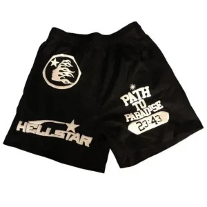 HELLSTAR PATH TO PARADISE SHORTS BLACK the front side