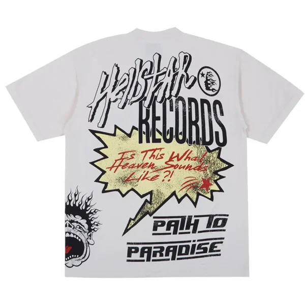 Hellstar Records T-shirt Off-White | dripheat.com