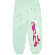 Sp5der SP5 Mint Sweatpants Mint the front side