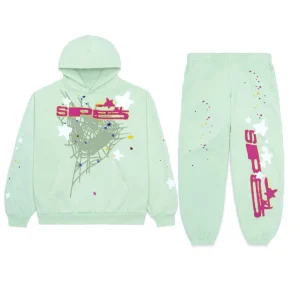 Sp5der SP5 Tracksuit Mint the front side 1