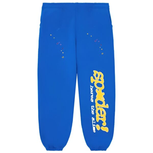 Sp5der TC Sweatpants Blue the front side