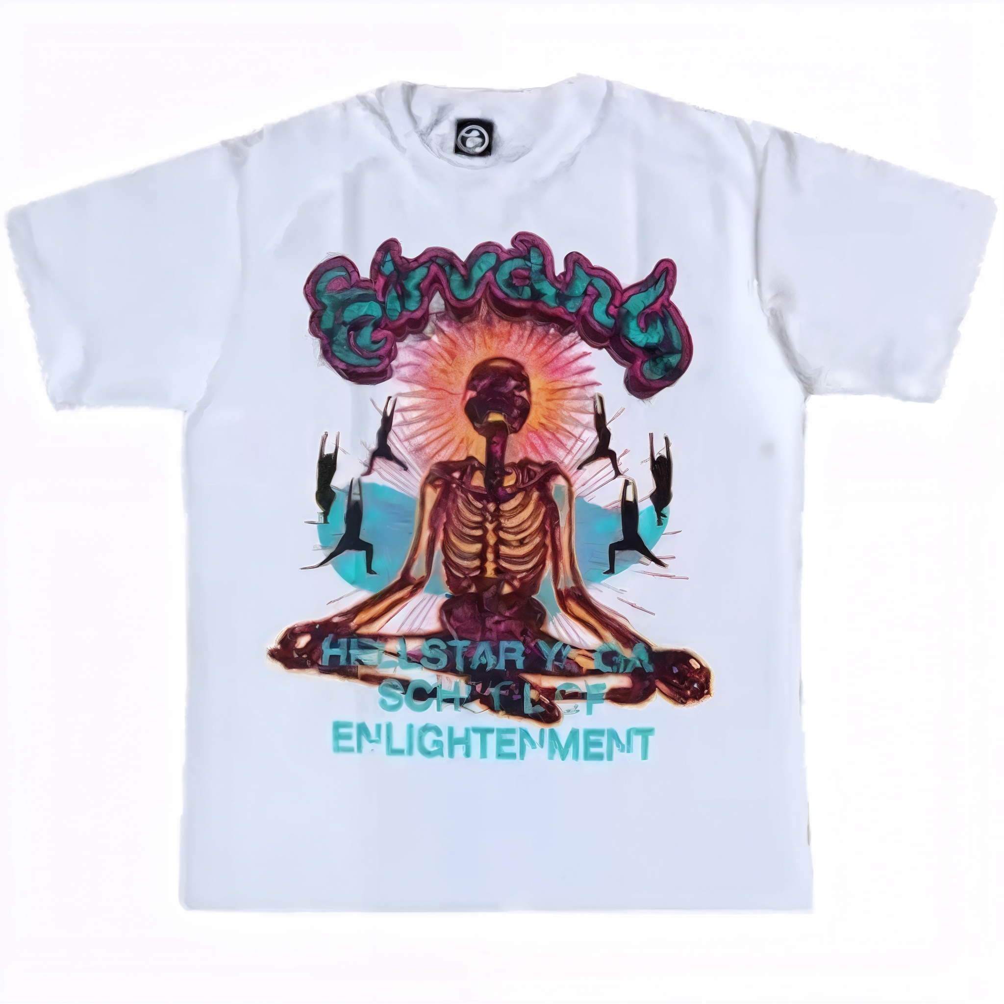 Hellstar Studios Skeleton White Tee | dripheat.com