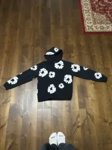 Denim Tears The Cotton Wreath Sweatshirt Black – stylish streetwear unisex sweatshirt in black color