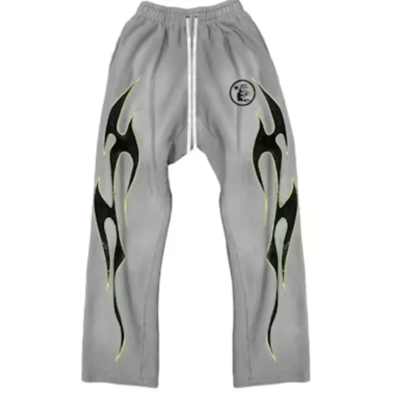 Hellstar Future Fames Sweatpants Grey/Green | dripheat.com