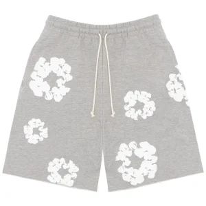 Denim Tears The Cotton Wreath Shorts Grey | dripheat.com