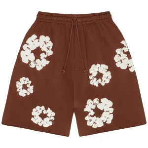 Denim Tears The Cotton Wreath Shorts Brown | dripheat.com