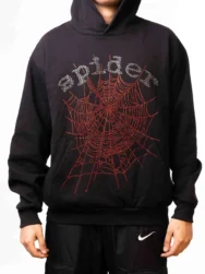 Sp5der Rhinestone OG Web V2 Hoodie - Image 3
