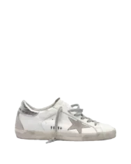 Golden Goose Superstar Sneakers White and Silver Leather