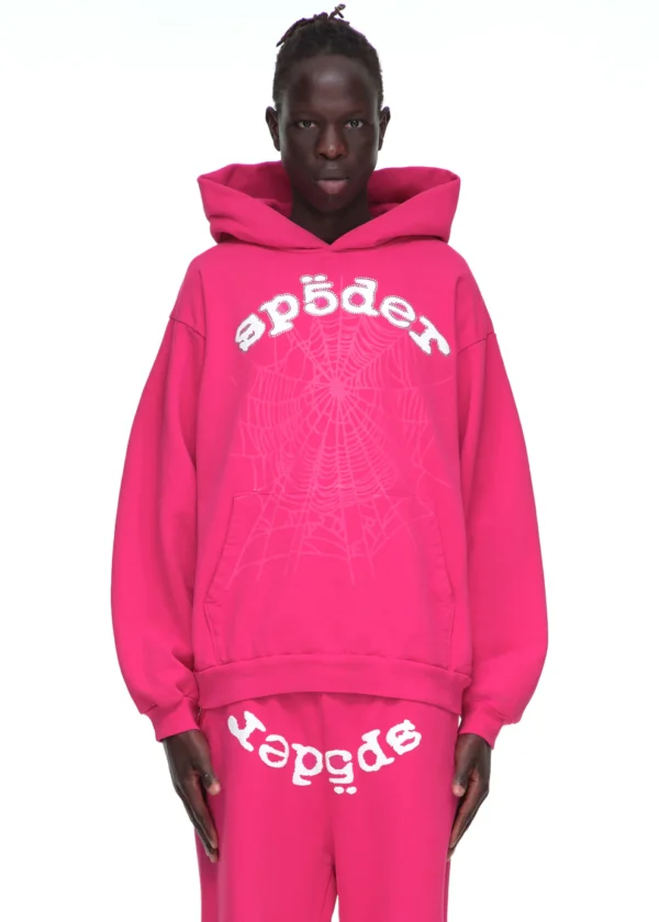 Sp5der Legacy Hoodie Pink 4 | dripheat.com