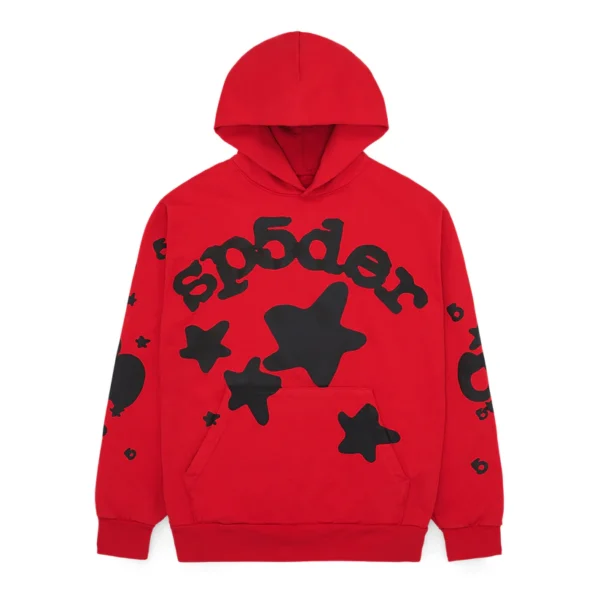 Sp5der Beluga Hoodie Red | dripheat.com