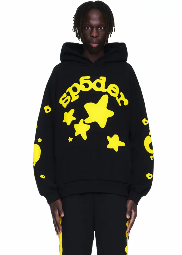 Sp5der Beluga Hoodie Onyx/Yellow 4 | dripheat.com