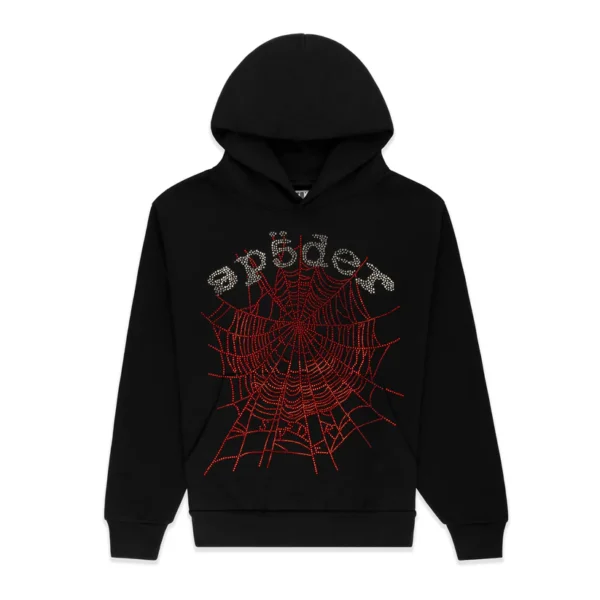 Sp5der Rhinestone OG Web V2 Hoodie | dripheat.com