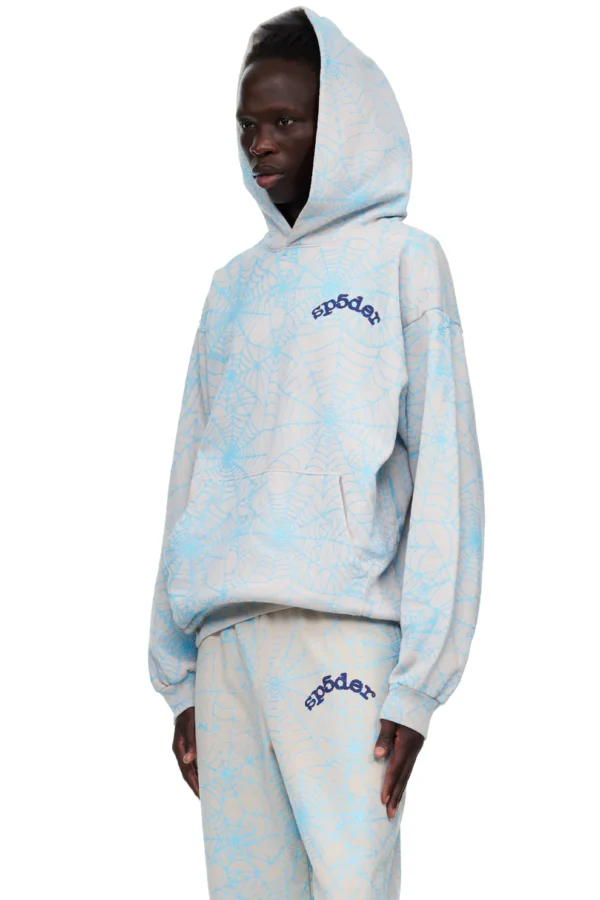 Sp5der AOP Web Hoodie Heather Grey 6 | dripheat.com