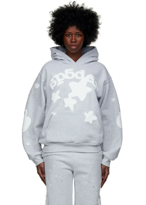 Sp5der Beluga Hoodie Heather Grey 4 | dripheat.com