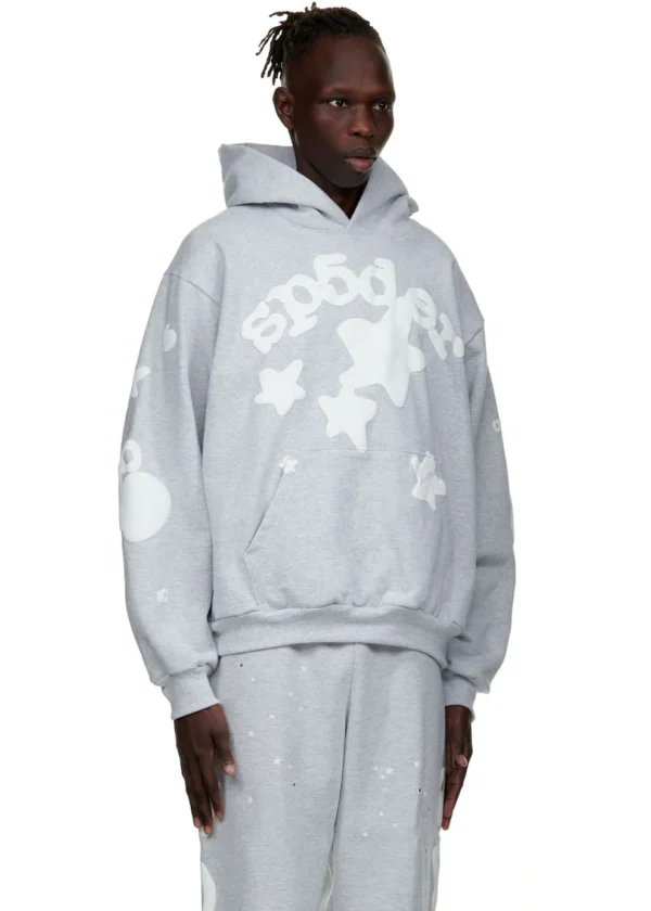 Sp5der Beluga Hoodie Heather Grey 5 | dripheat.com