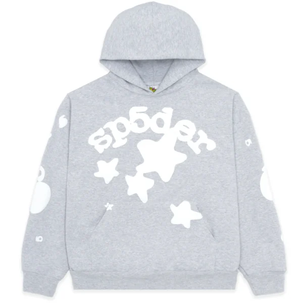 Sp5der Beluga Hoodie Heather Grey : main | dripheat.com