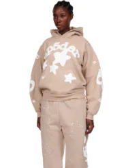 Sp5der Beluga Hoodie Light Brown 7 | dripheat.com