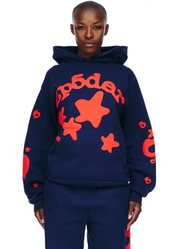 Sp5der Beluga Hoodie Navy 3 | dripheat.com