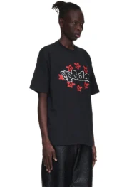 Sp5der Black Warped Tee 4 | dripheat.com