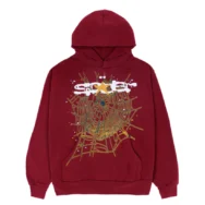 Sp5der Logo Hoodie Maroon : main | dripheat.com