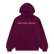 Sp5der Nocturnal Highway Hoodie Dark Purple : main | dripheat.com