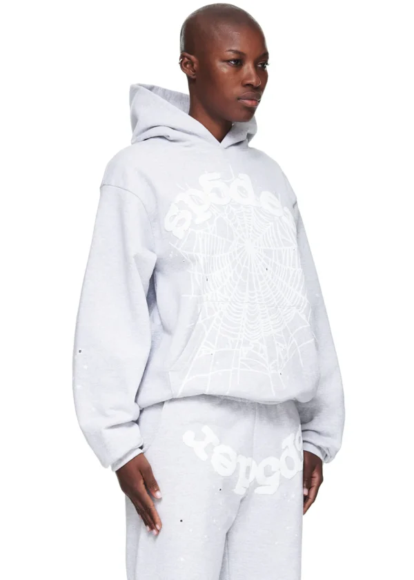 Sp5der OG Web Hoodie Heather Grey 4 | dripheat.com