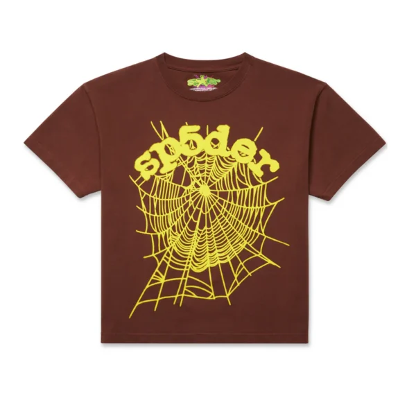 Sp5der Og Web Tee Brown : main | dripheat.com