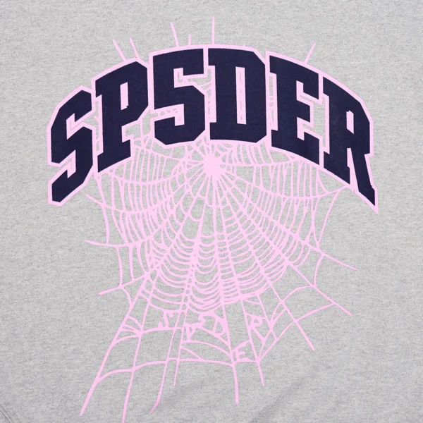 Sp5der Varsity Web Crewneck Heather Grey 2 | dripheat.com