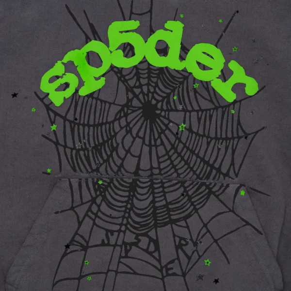 Sp5der Wait Web Hoodie Slate Grey 2 | dripheat.com