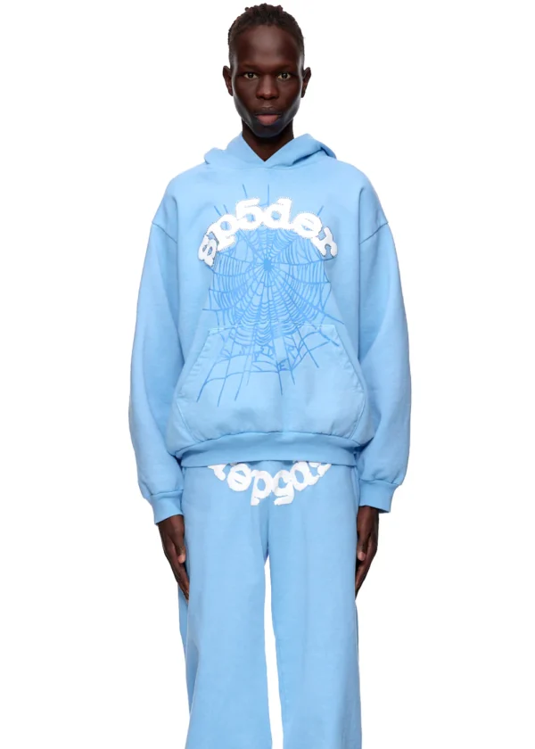 Sp5der Web Hoodie Blue 4 | dripheat.com
