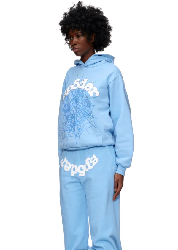 Sp5der Web Hoodie Blue 5 | dripheat.com