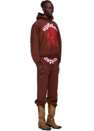 Sp5der Web Hoodie Brown 4 | dripheat.com