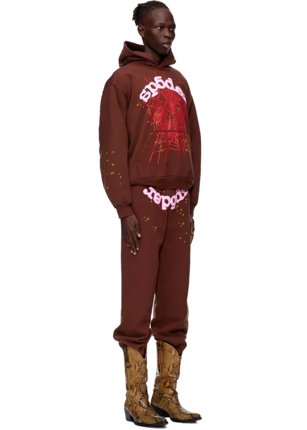Sp5der Web Hoodie Brown 4 | dripheat.com
