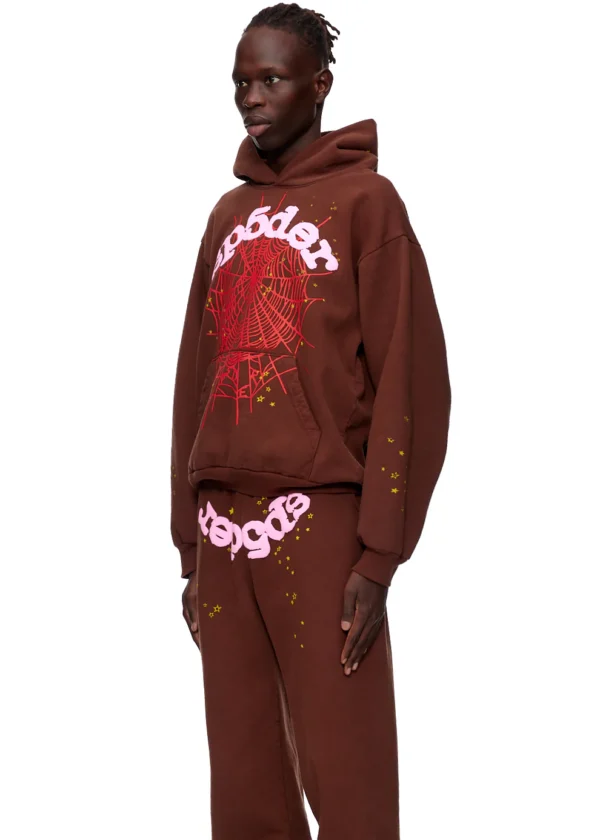 Sp5der Web Hoodie Brown 6 | dripheat.com