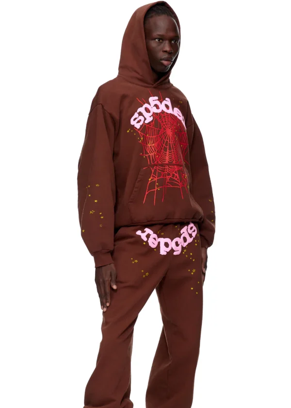 Sp5der Web Hoodie Brown 8 | dripheat.com