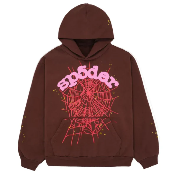 Sp5der Web Hoodie Brown / main | dripheat.com
