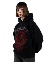 Sp5der Rhinestone OG Web V2 Hoodie - Image 5
