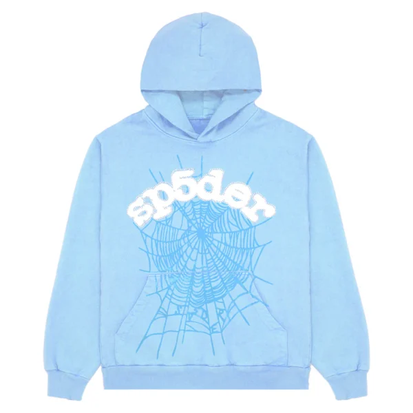 Sp5der Web Hoodie Blue main | dripheat.com