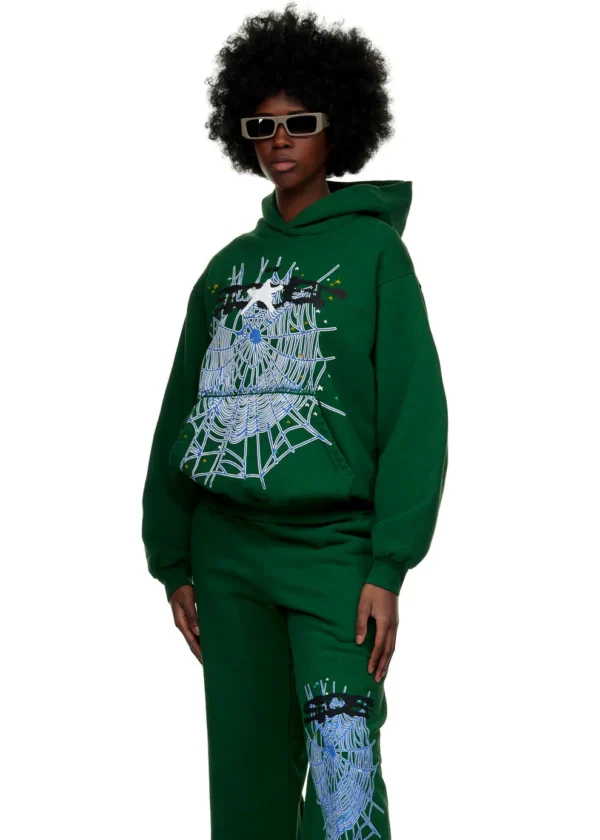 Web Hoodie Hunter Green 5 | dripheat.com