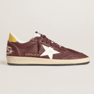 Ball Star in chocolate nubuck with leather star and contrast heel tab