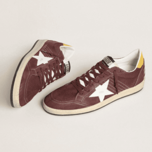 Ball Star in chocolate nubuck with leather star and contrast heel tab - Image 2
