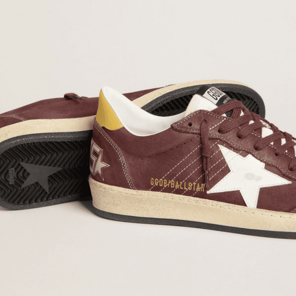 Ball Star in chocolate nubuck with leather star and contrast heel tab - Image 4