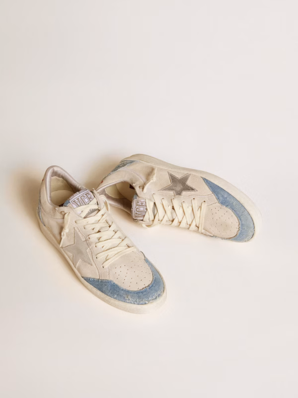Ball Star LTD in suede with metallic leather star and denim inserts - Image 2