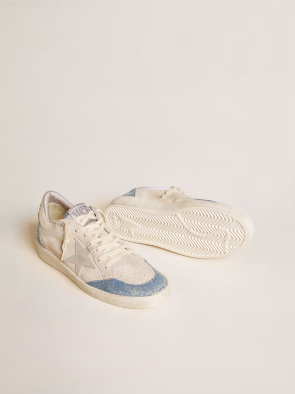 Ball Star LTD in suede with metallic leather star and denim inserts - Image 3