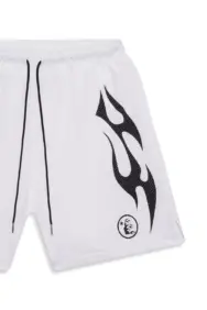 Hellstar Flame Shorts White - Image 3