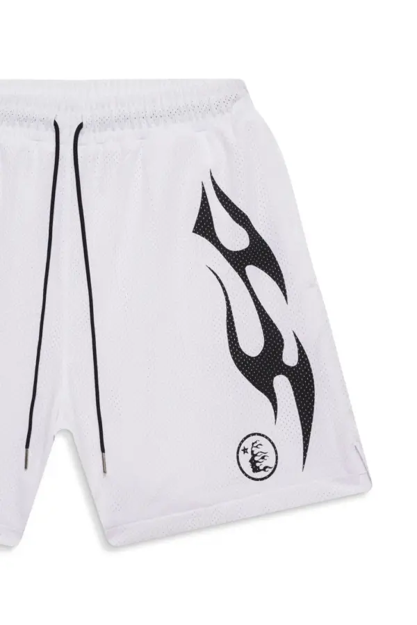 Hellstar Flame Shorts White - Image 3